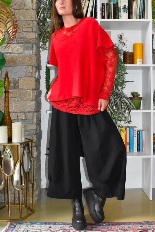Conrad Cap Sleeve Tank Rouge